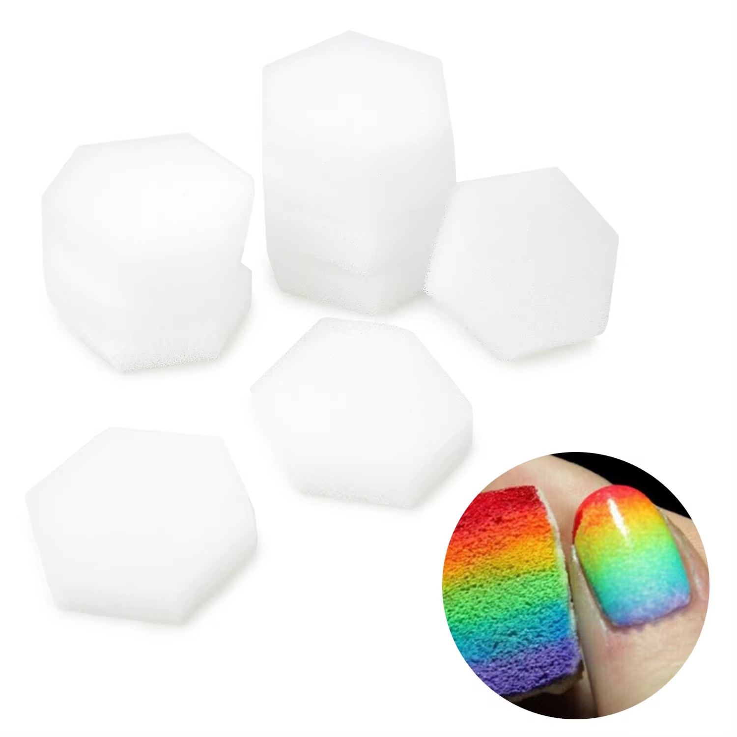 Gel Refill Pack - 80 szt. Sześciokątne miękkie gąbki, niestrzępiące