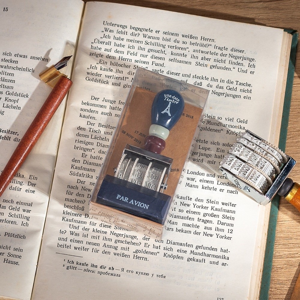 Drewniany stempel datownik z r – Rubber Date Stamp recenzja i cena